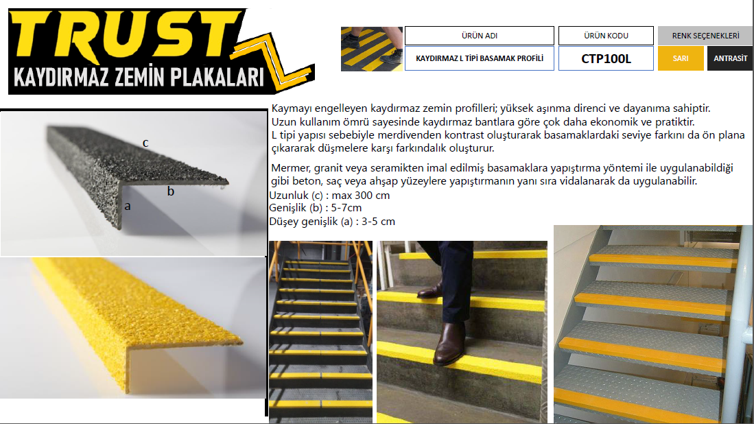 L Tipi Kaydırmaz Basamak Profili Resimleri
